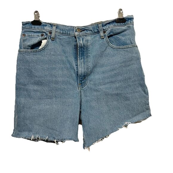 Abercrombie Curve Love Ultra High Rise 90s Straight Mom Denim Shorts 31/12 - Picture 1 of 9